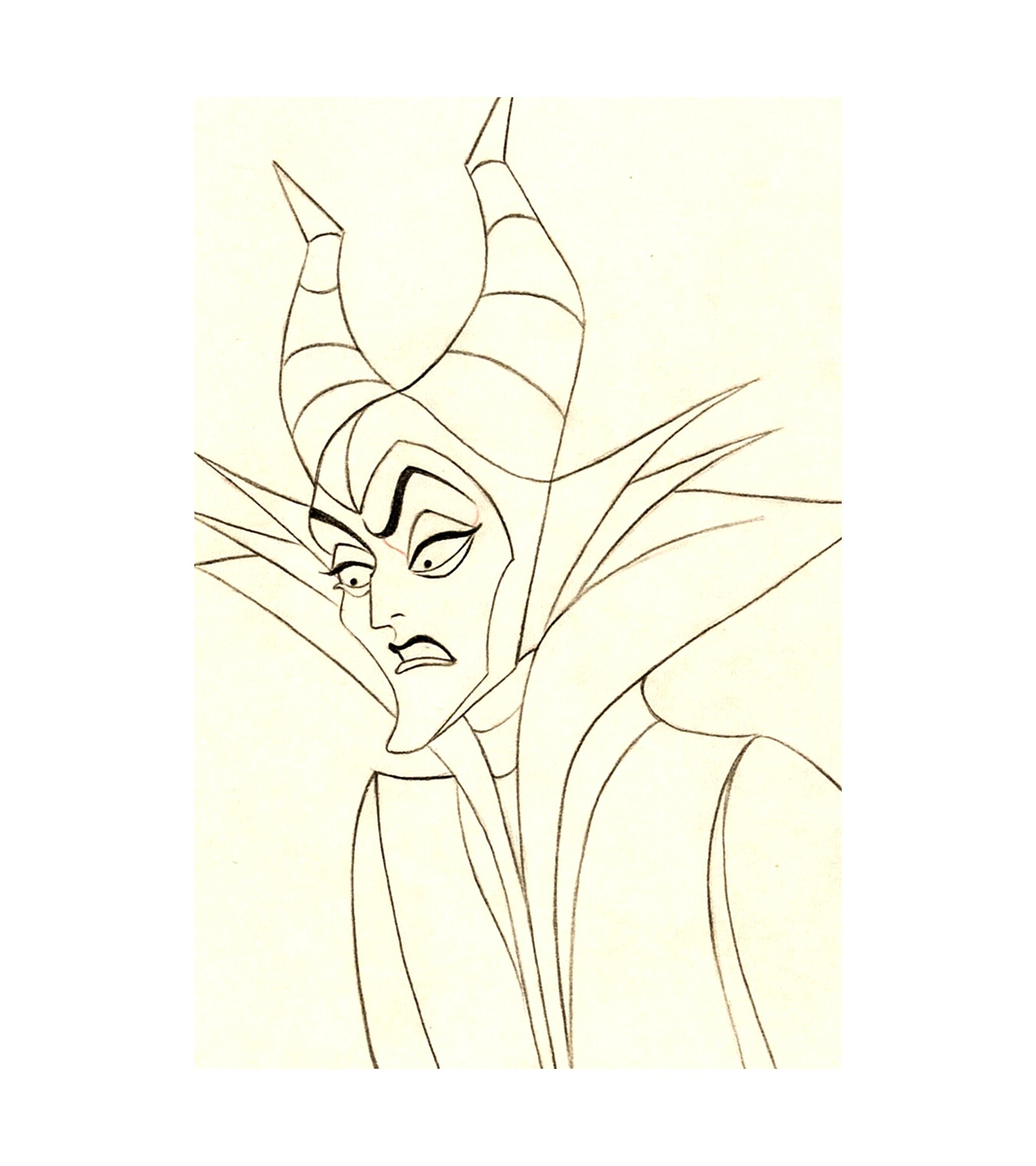 1959 Sleeping Beauty - Maleficent - Animation Drawing 