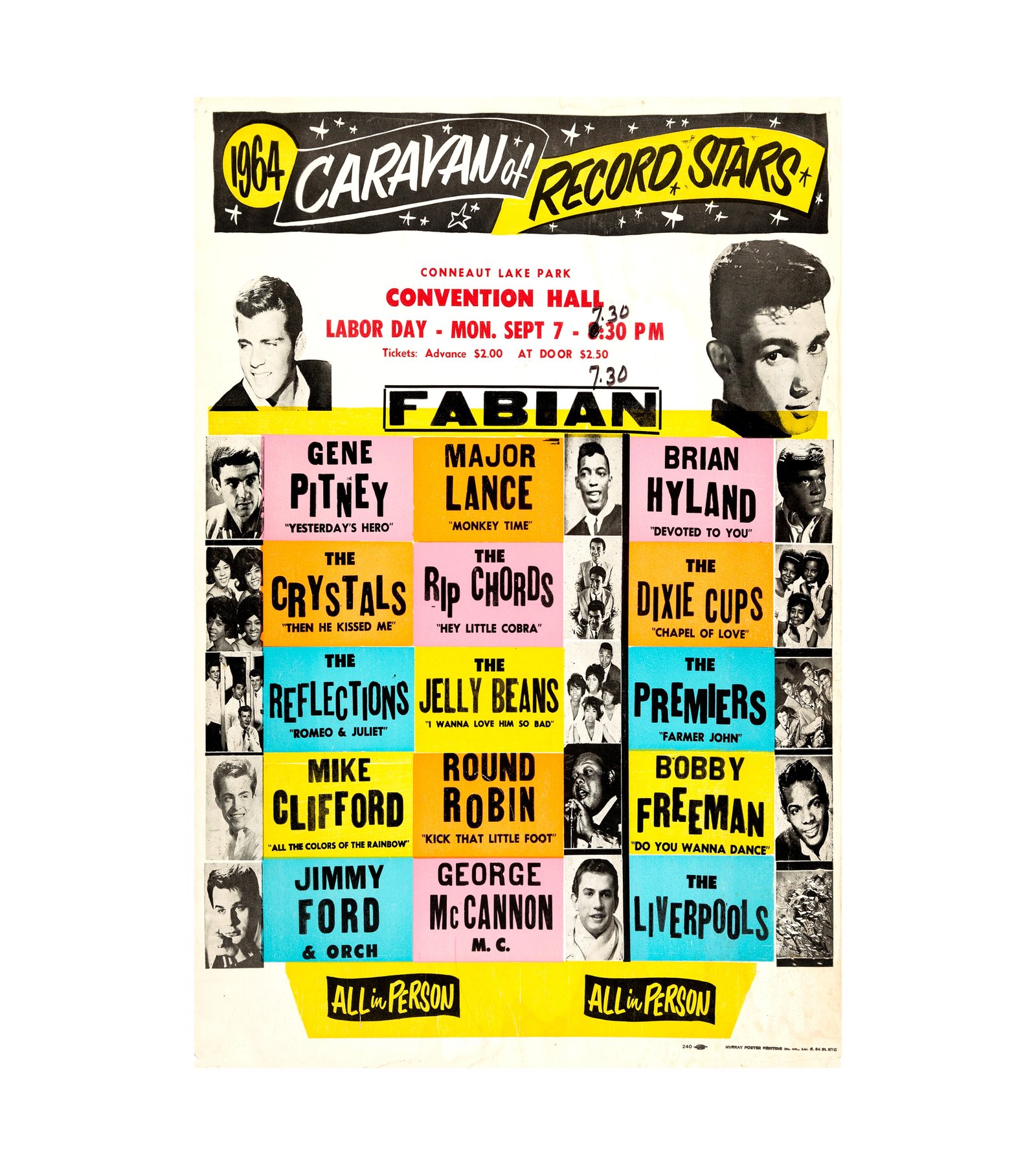 1964 Fabian - Gene Pitney - Dick Clark - Convention Hall 