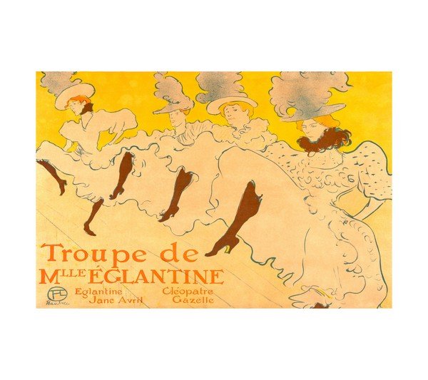 1896 La Troupe de Mademoiselle Eglantine, Henri de Toulouse-Lautrec (French) 