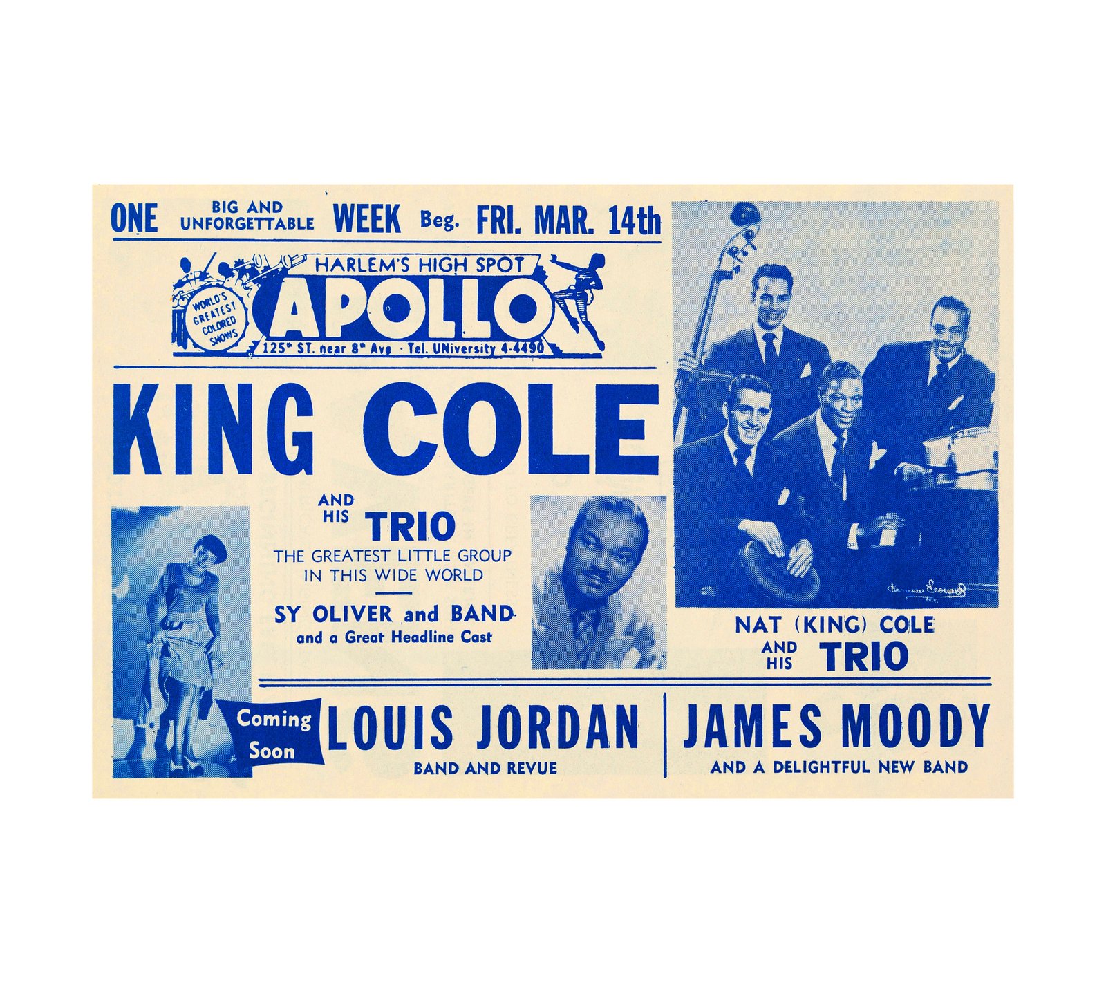 1943 Nat King Cole - Louis Jordan Apollo 