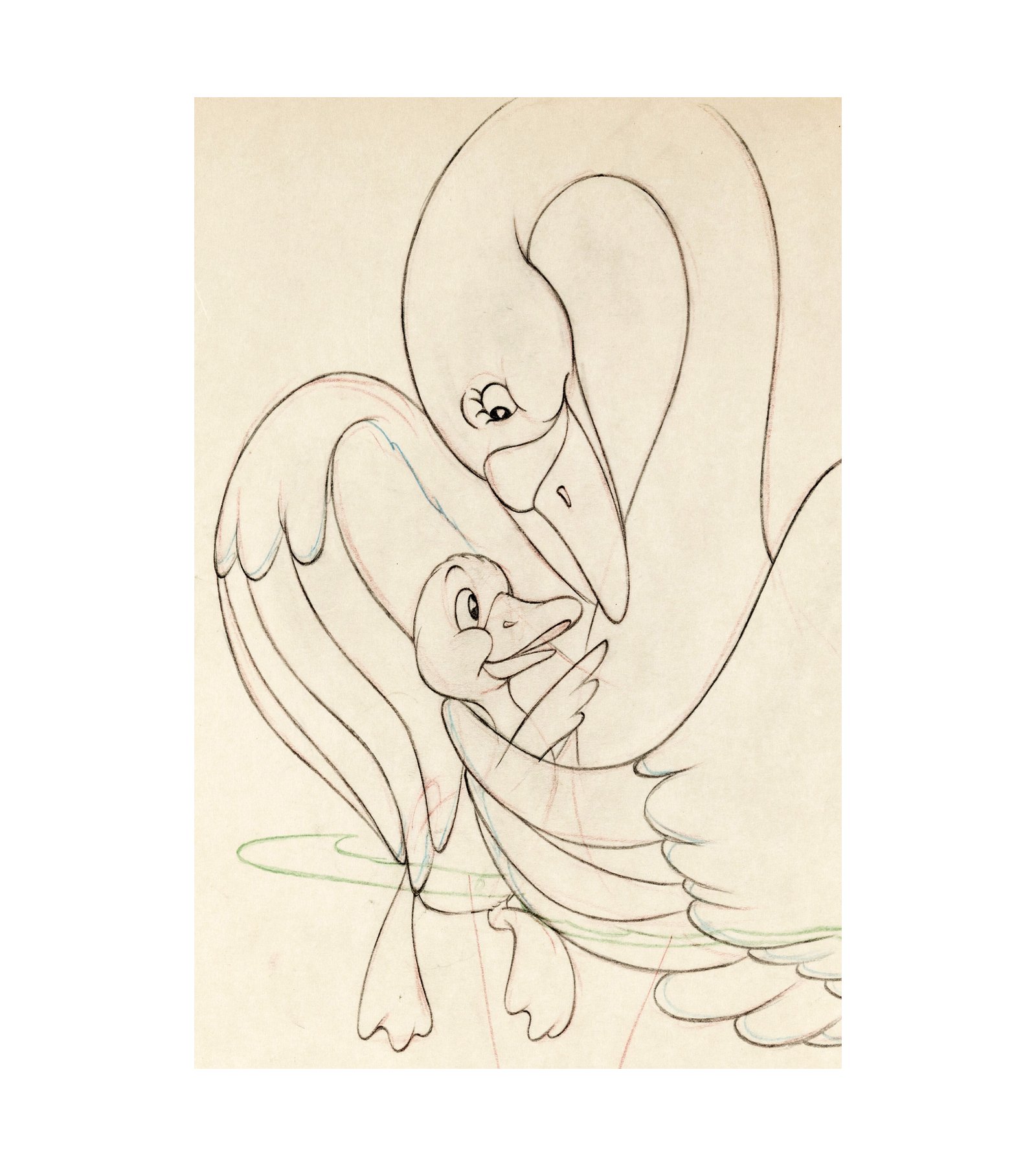 1939 The Ugly Duckling Animation Drawing 
