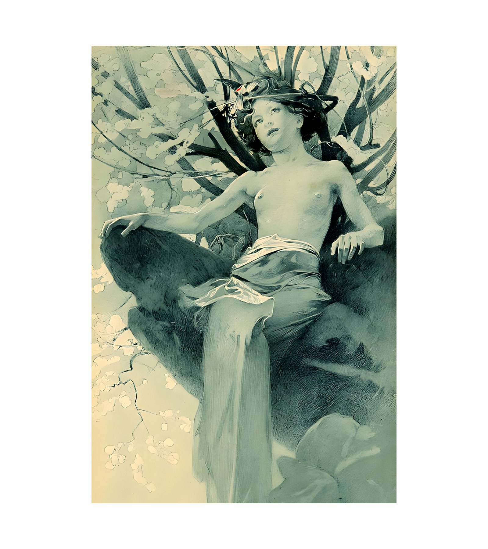 1901 ALPHONSE MUCHA (Art Nouveau) Plate 5 - Documents Decoratifs 