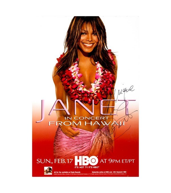 2002 Janet Jackson Signed Live in Hawaii (HBO) 