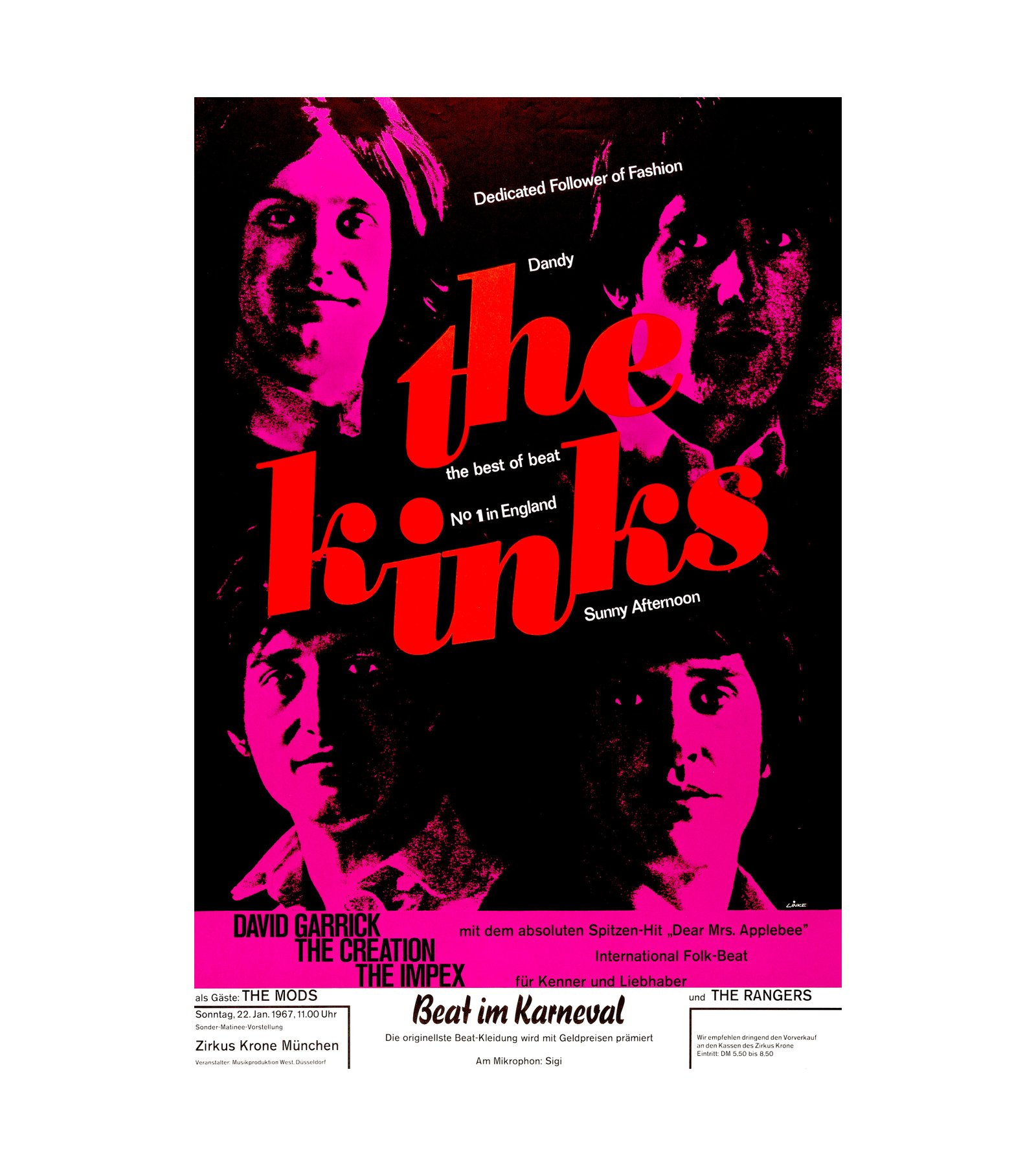 1967 The Kinks Munich, Germany 