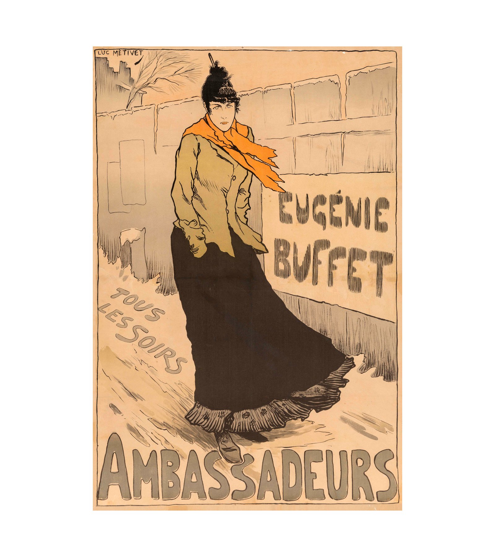 1894 Lucien-Marie-Francois Metivet (French) Eugenie Buffe - Ambassadeurs tous les soirs 