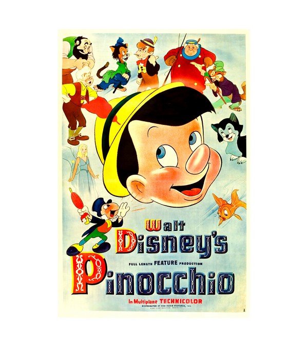 1940 Pinocchio (RKO) Full Length Feature 
