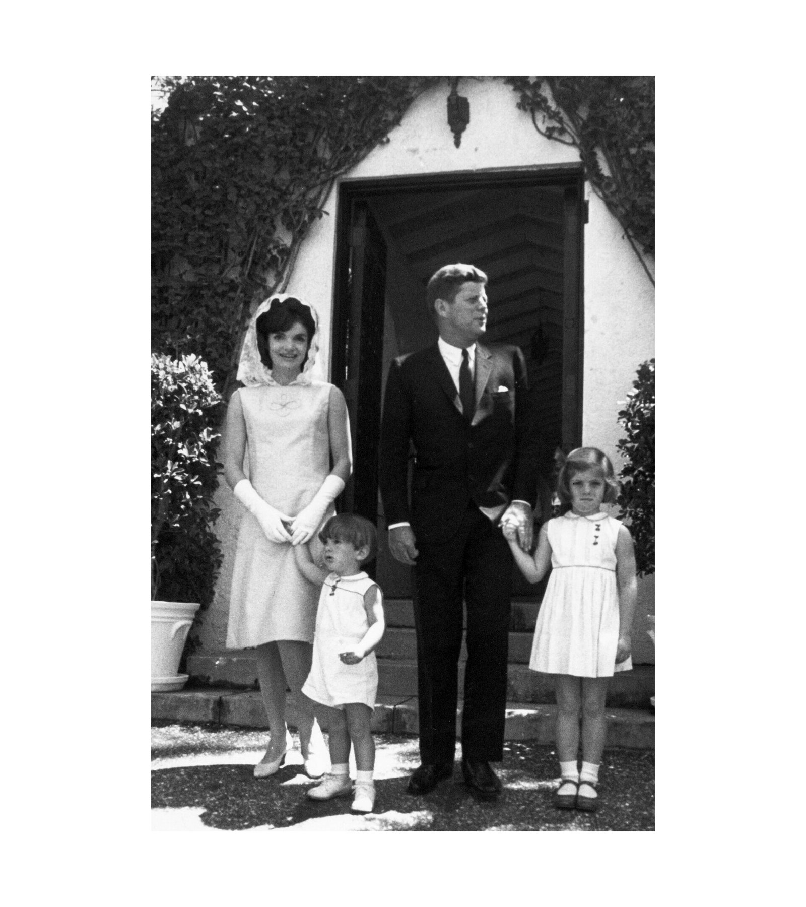1963 John F. Kennedy, Jacqueline Kennedy, JFK Jr., and Caroline, Palm Beach, Florida