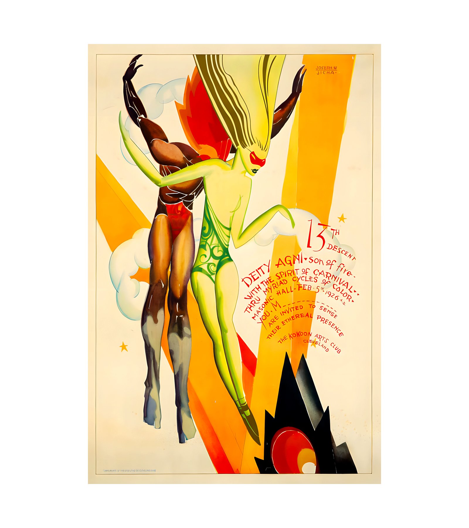 1926 JOSEPH W. JICHA - Kokoon Arts Club Otis Litho, Cleveland 