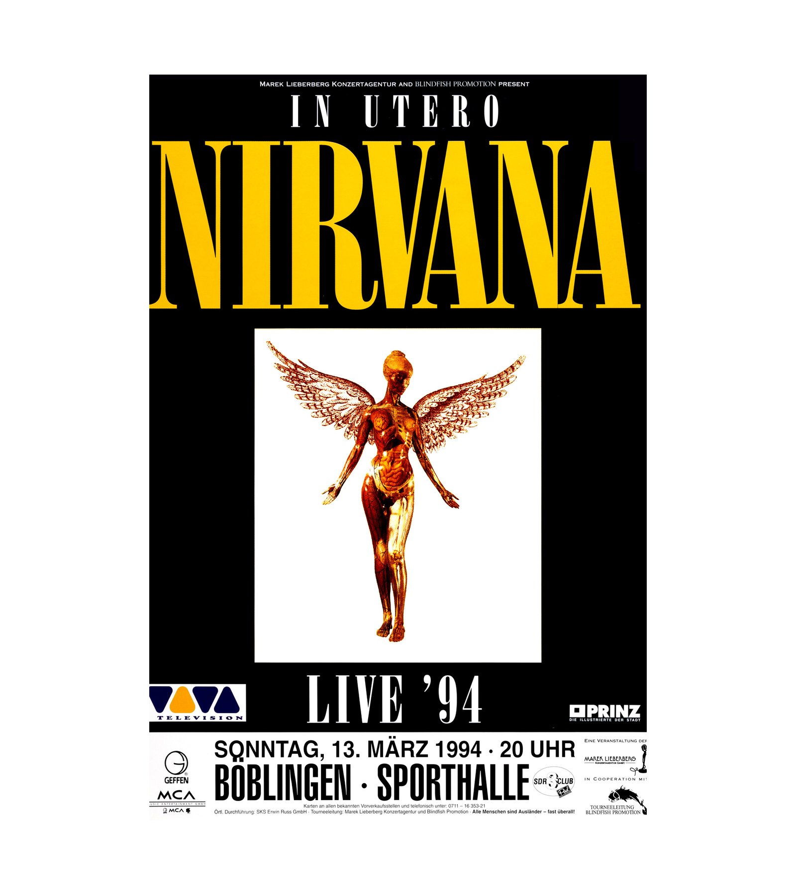 1994 Nirvana In Utero Era Bolingen, Germany 