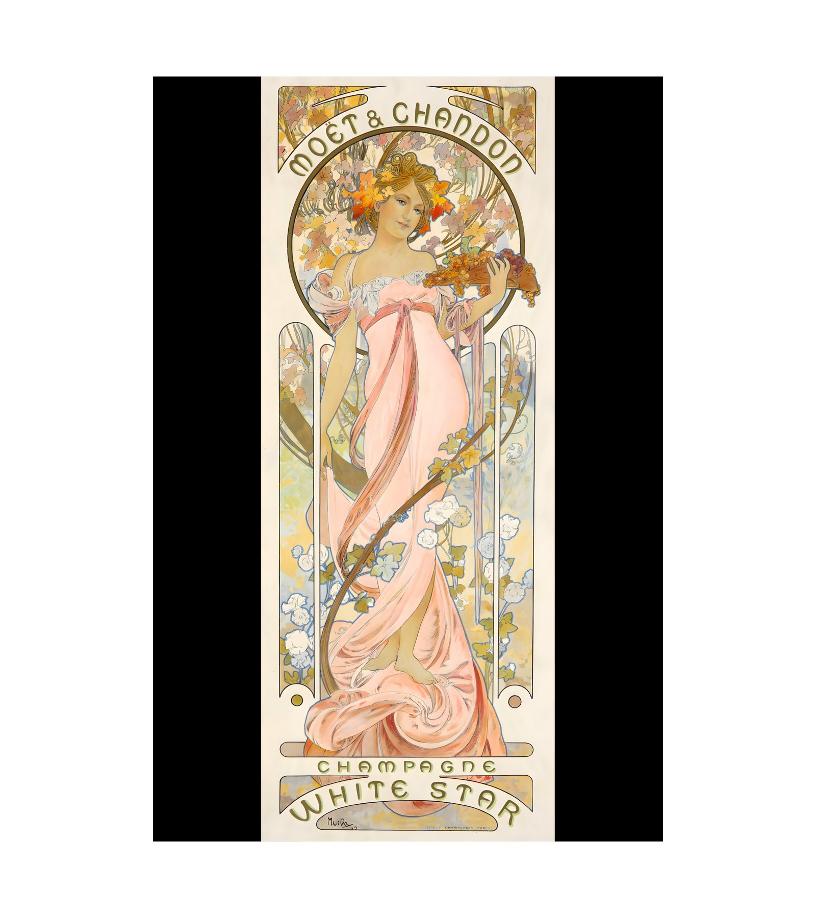 1899 ALPHONSE MUCHA - Moet & Chandon - Champagne White Star - Imp. F. Champenois, Paris 
