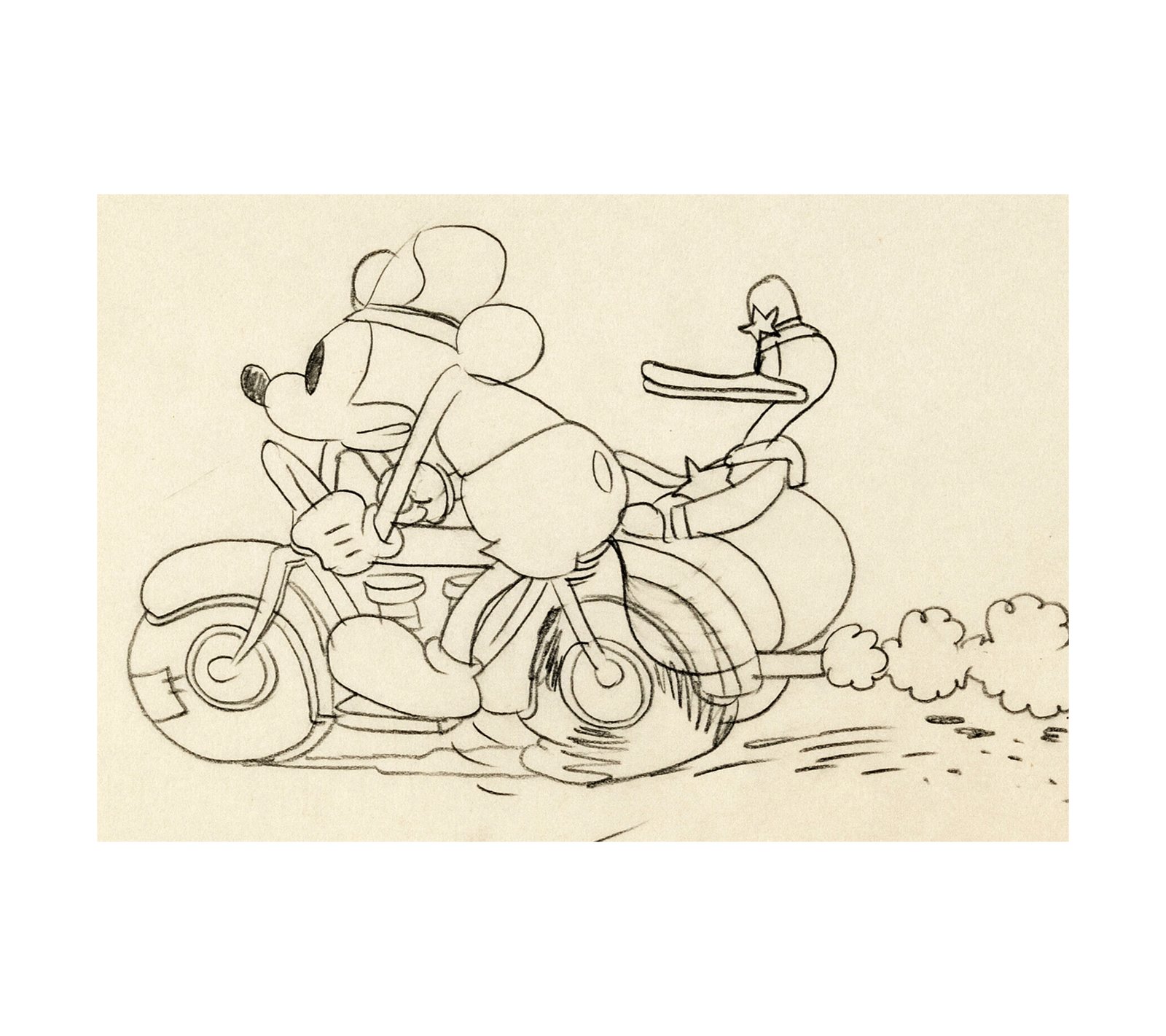 1935 Mickey Mouse On Ice - Animation Drawing 