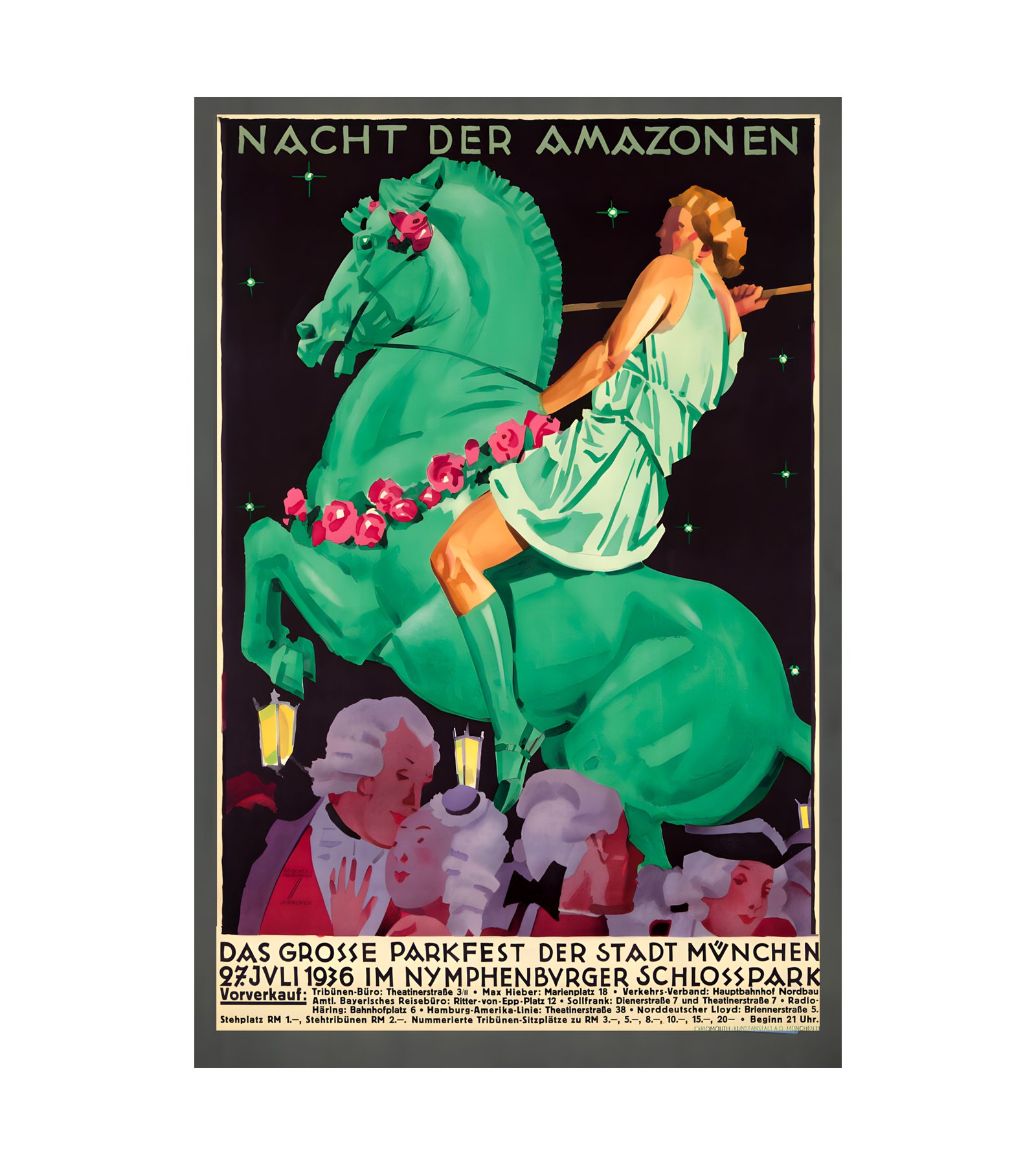 1933 LUDWIG HOHLWEIN - Nacht der Amazonen Kunstanstalt, Munchen 