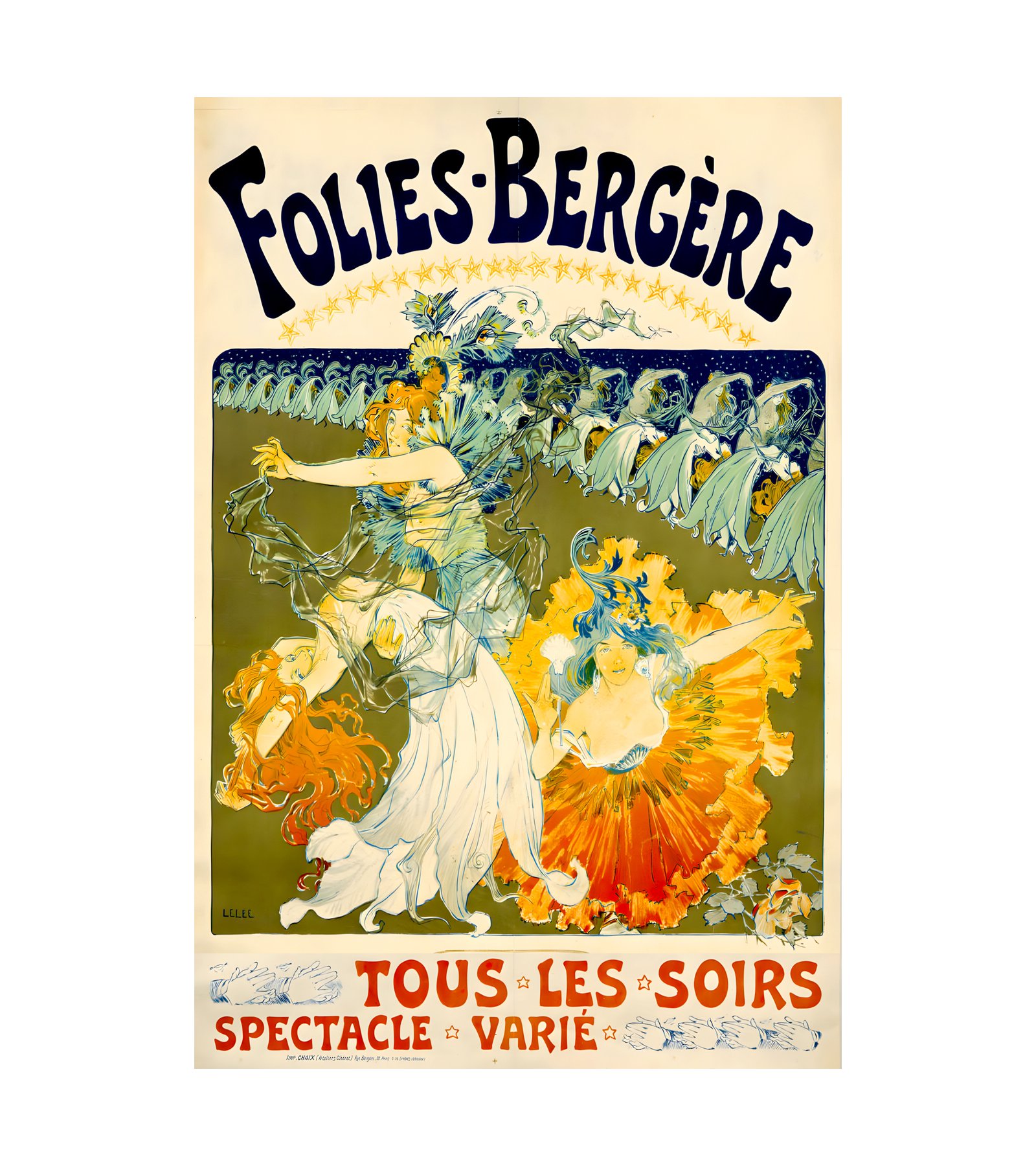 1900 LEOPOLD LELEE  Folies-Bergere Imp. Chaix, Paris 