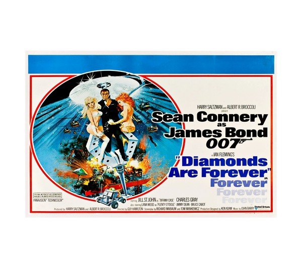1971 Bond 007 Diamonds are Forever (United Artists) British 