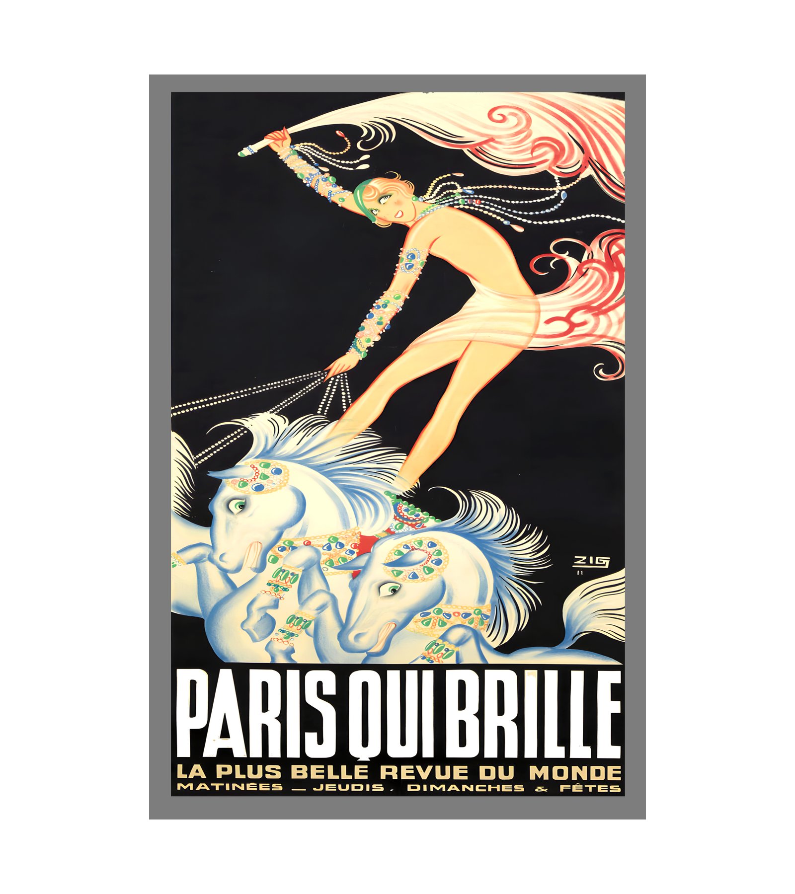 1931 ZIG (Louis Gaudin - Casino de Paris - Mistinguett - Paris Qui Brille Centrale Publicite, Paris 