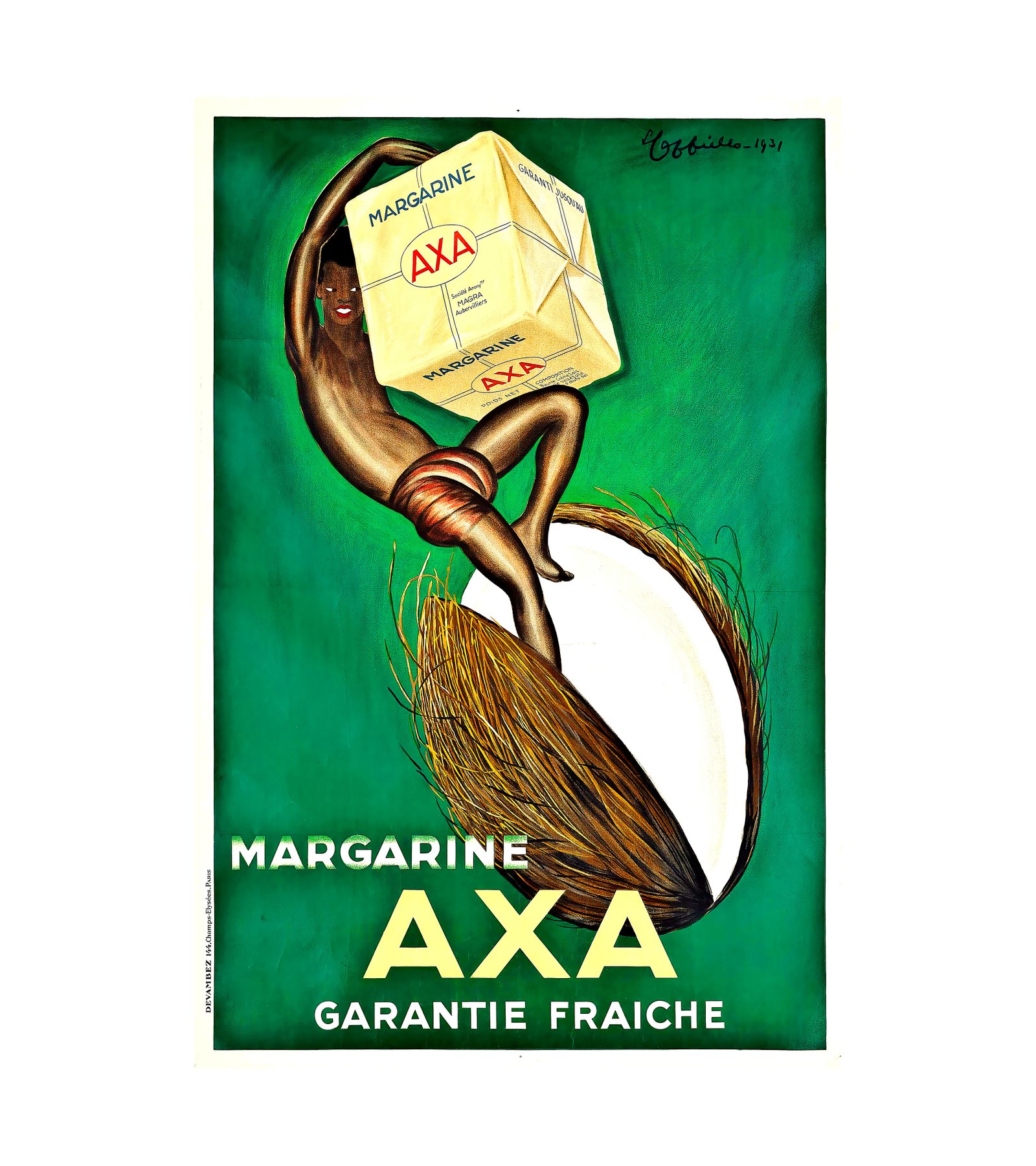 1931 Margarine Axa Leonetto Cappiello (Italian, 1875-1942)