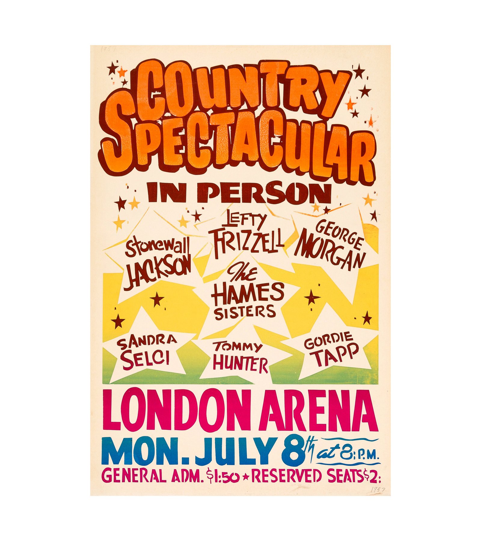 1957 Lefty Frizzell, Stonewall Jackson, George Morgan Country Spectacular 