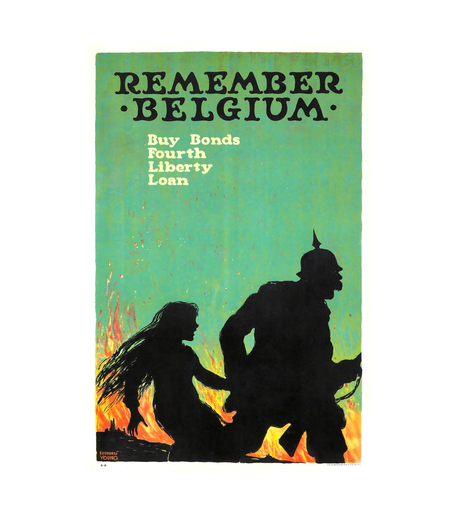 1918 ELLSWORTH YOUNG - Remember Belgium - United States Printing