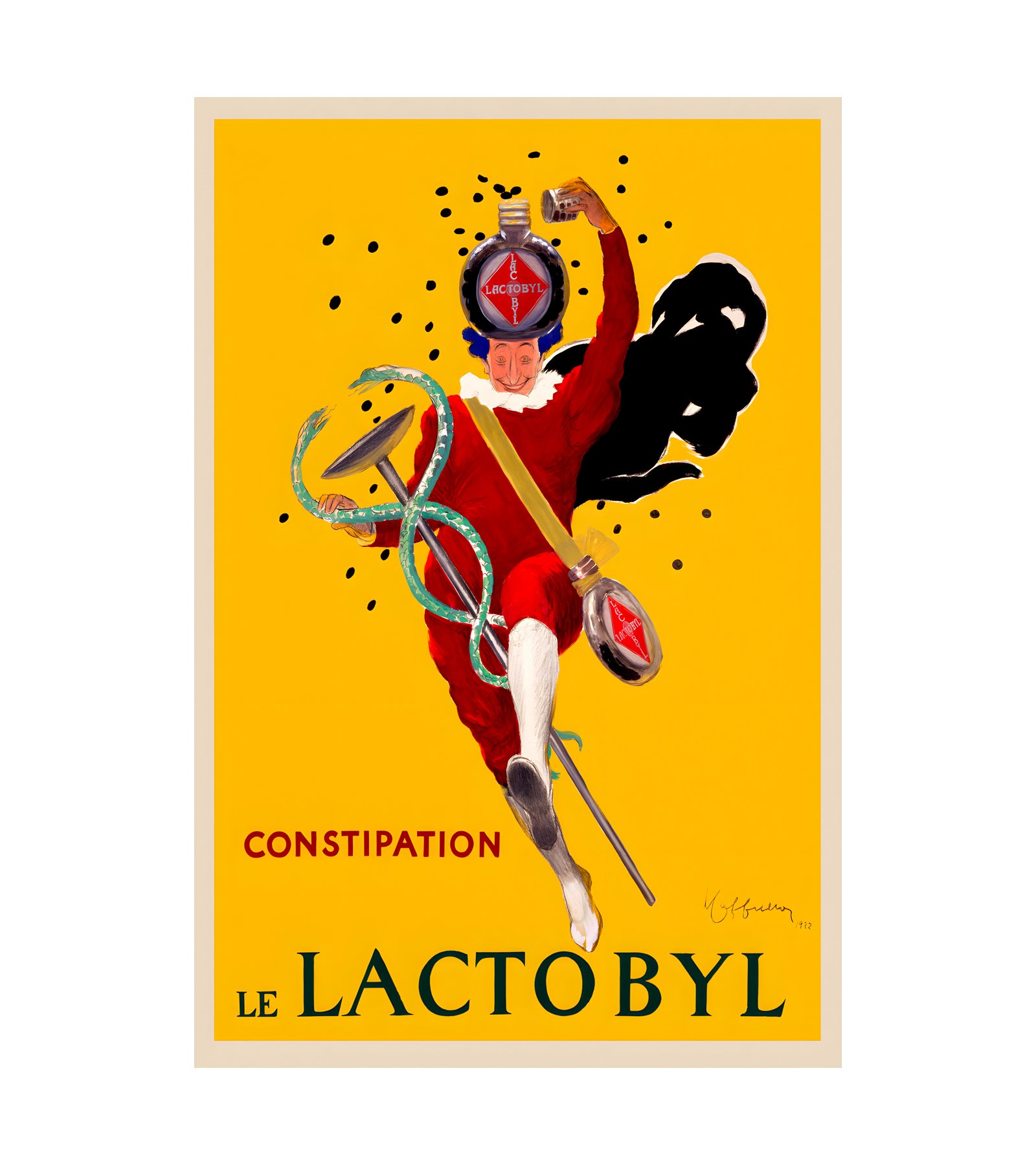 1922 Le Lactobyl Constipation by Cappiello 