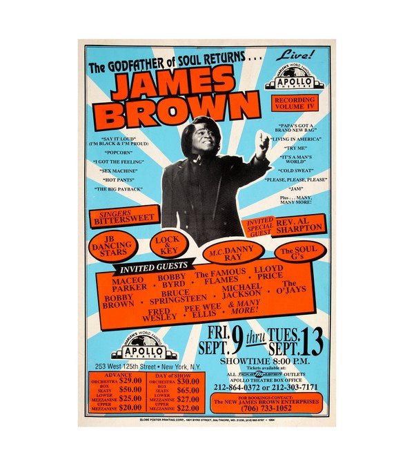 1994 James Brown Apollo Theatre, Harlem 
