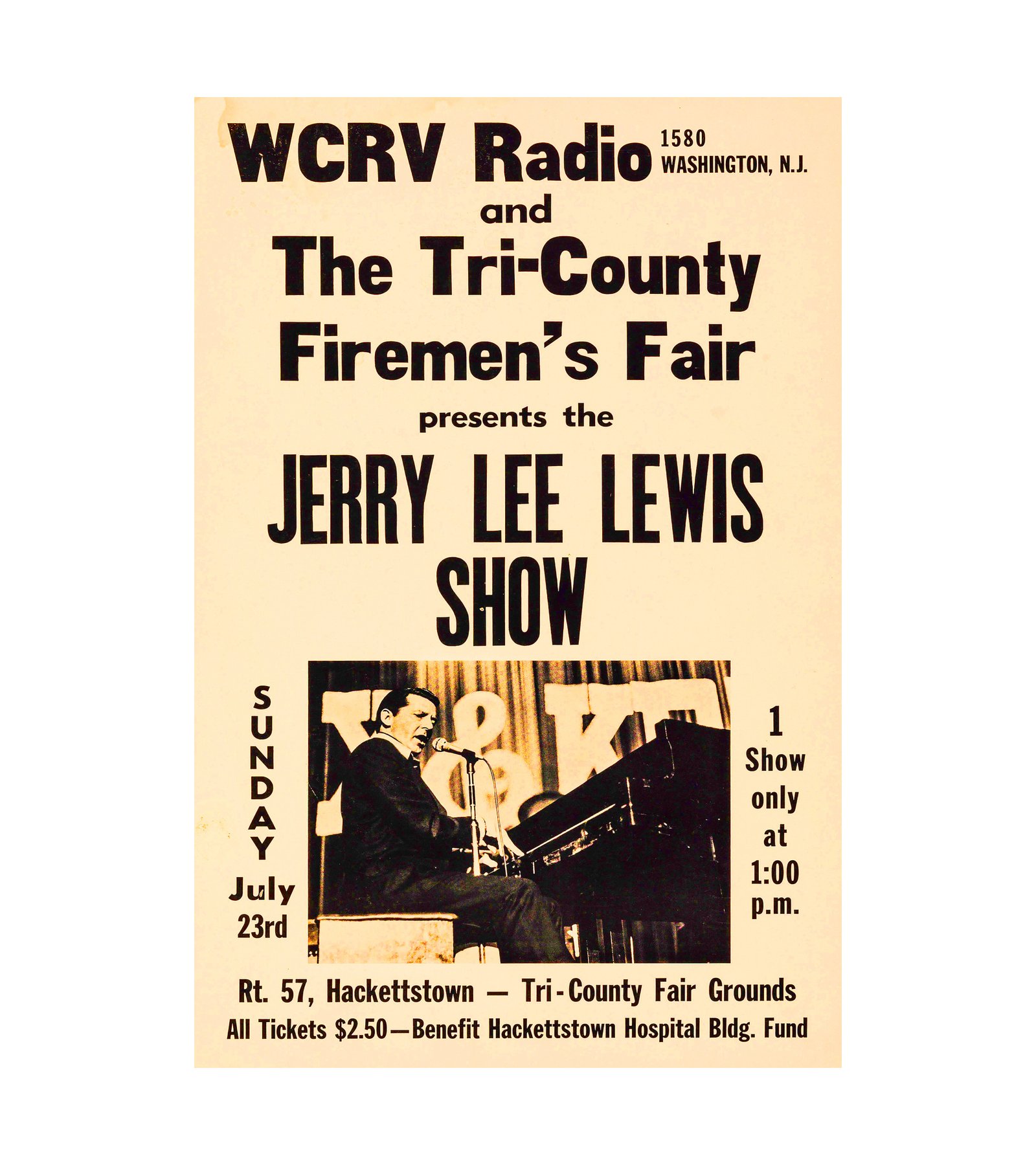 1972 Jerry Lee Lewis at the Tri-County Firemen's Fair (WCRV Radio) 