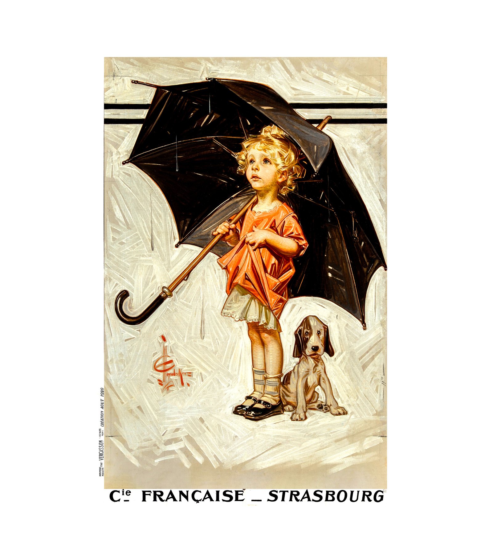 1914 Caught in the Rain Joseph Christian Leyendecker (American, 1874 - 1951)