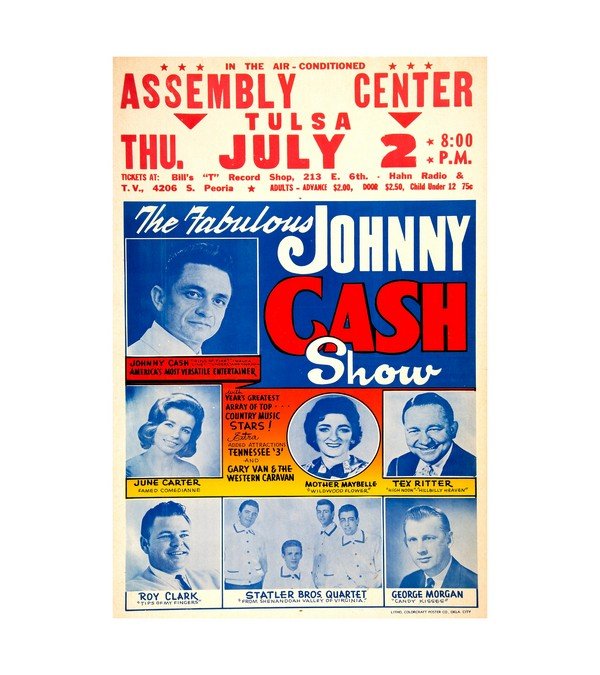  1964 Johnny Cash, June Carter Tulsa, OK 