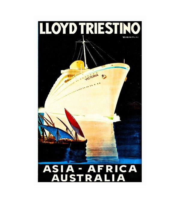 1930 LLOYD TRIESTINO, ASIA-AFRICA-AUSTRALIA 