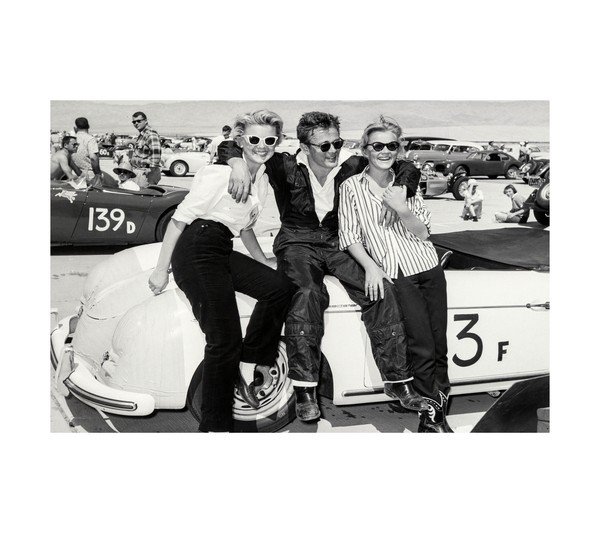 James Dean with His Porsche 356 Speedster at the Race Track 