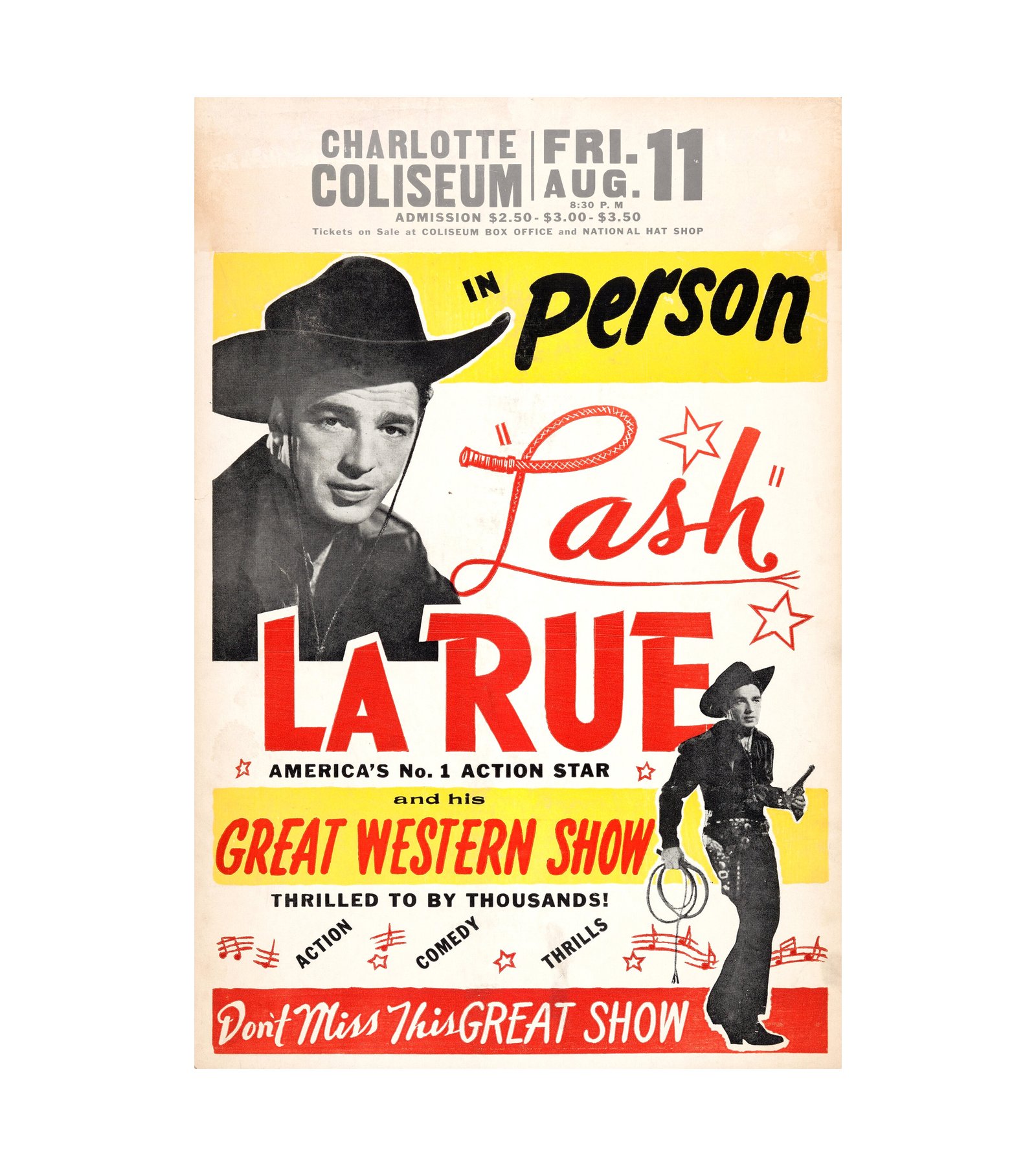 1954 Lash La Rue Personal Appearance 