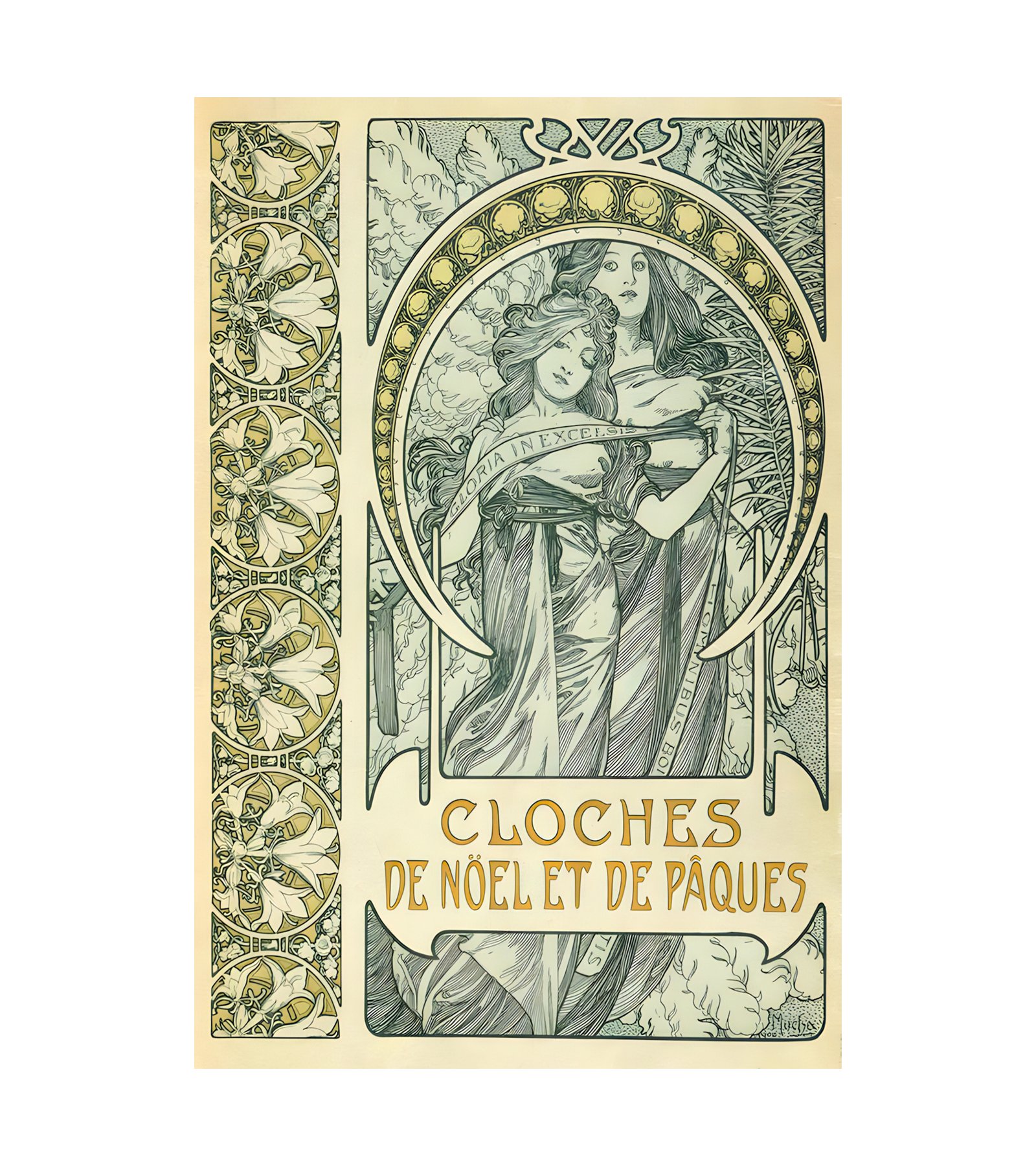 1900 ALPHONSE MUCHA - Cloches de Noel et de Paques - Imp. F. Champenois, Paris 