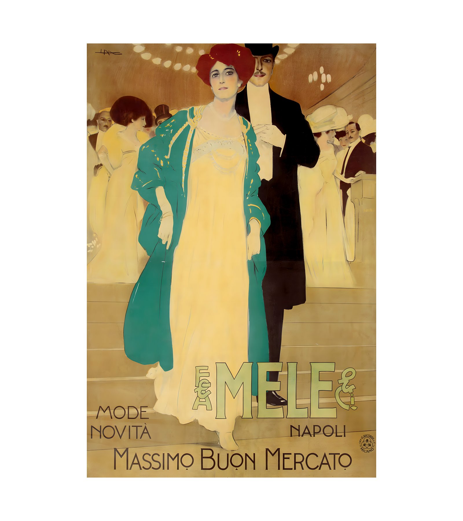 1909 LEOPOLDO METLICOVITZ - Mele Ricordi, Milano 
