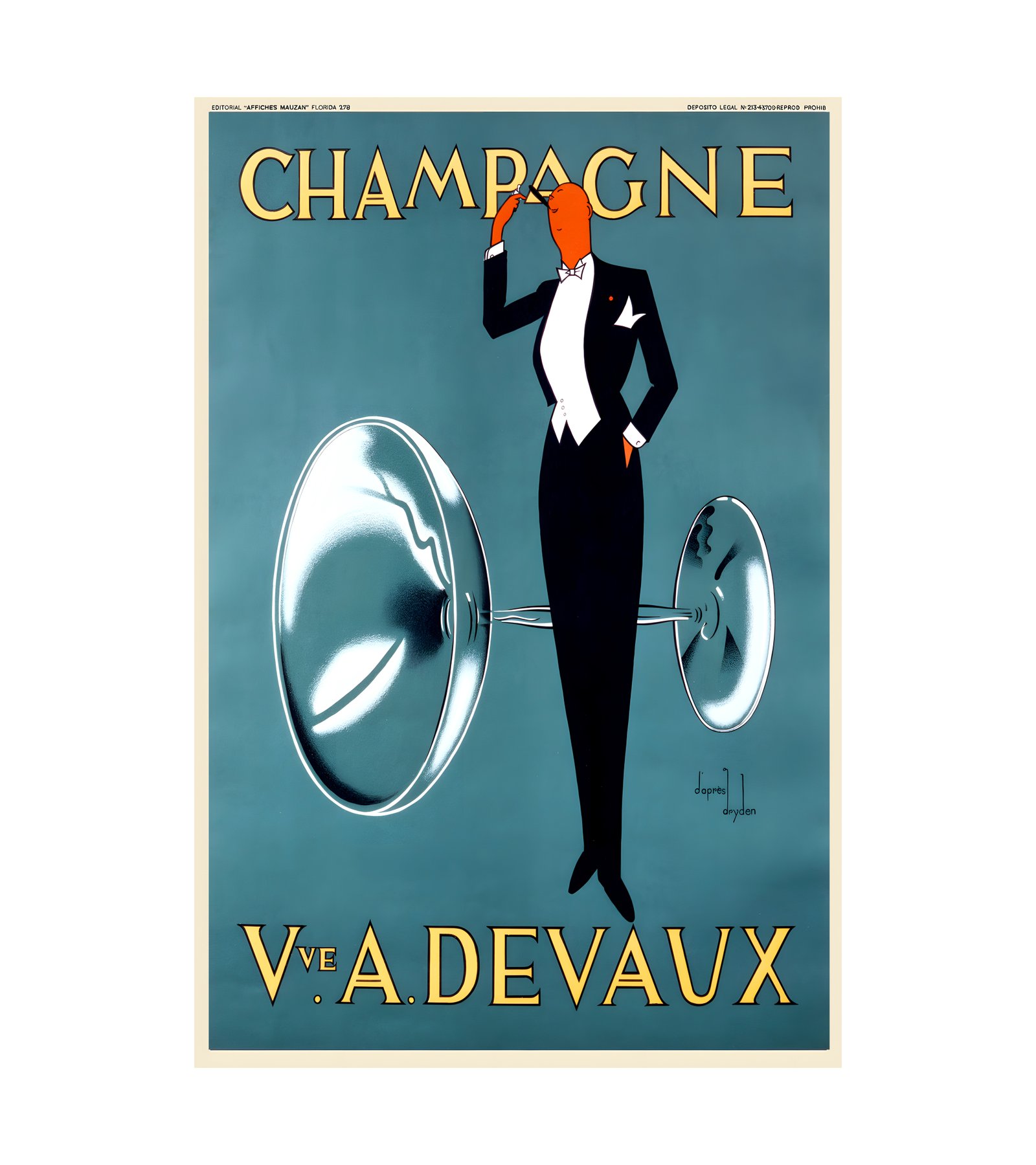 1930 Champagne Vve. A. Devaux 