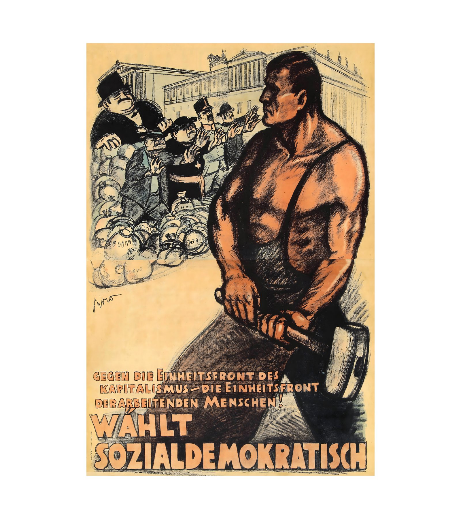 1920 MIHALY BIR) - Wahlt Sozialdemokratisch Druckeri MGI Wien 