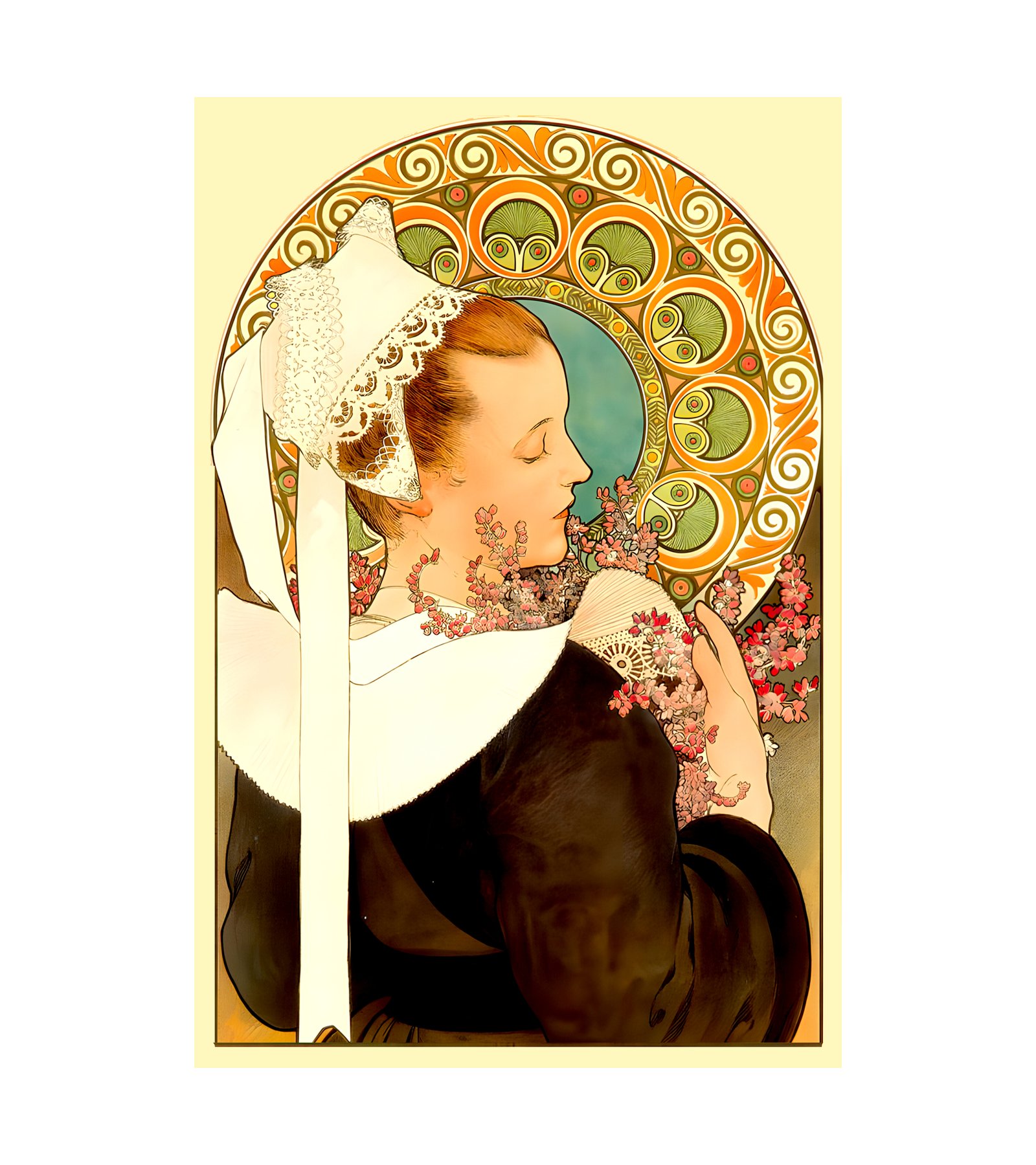 1902 ALPHONSE MUCHA (Art Nouveau) Heather & Sea Holly 2 - Imp. F. Champenois, Paris 