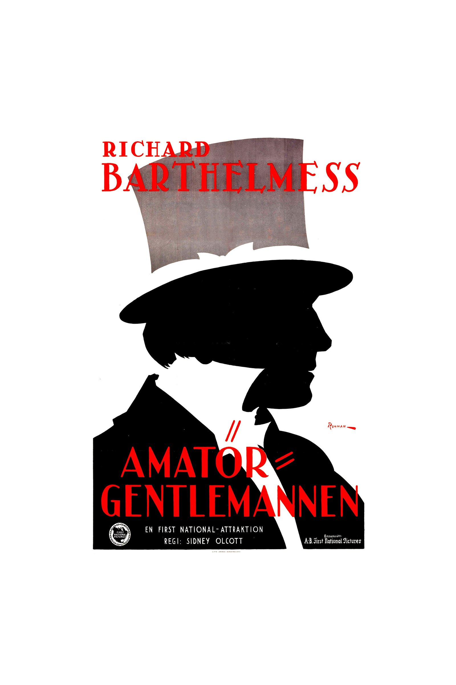 1926 The Amateur Gentleman (First National) Swedish