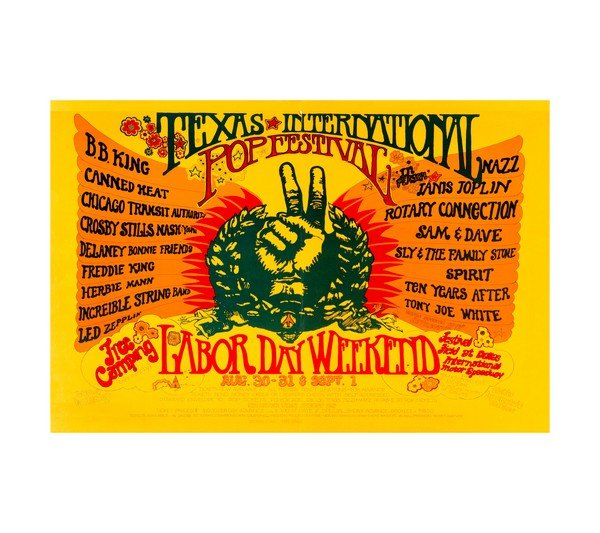 1969 Led Zeppelin, Janis Joplin - Texas Int'l. Pop Festival