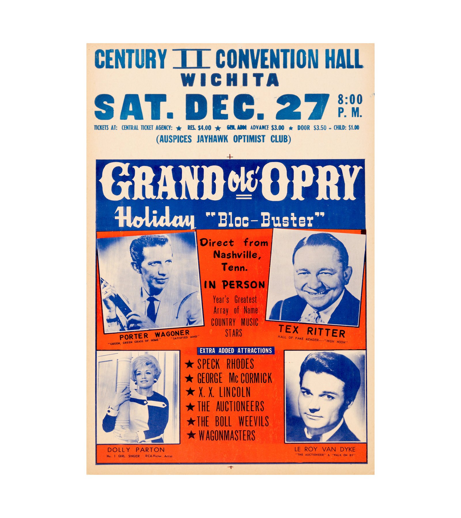 1969 Dolly Parton Porter Wagoner Grand Ole Opry Century II Convention Hall 