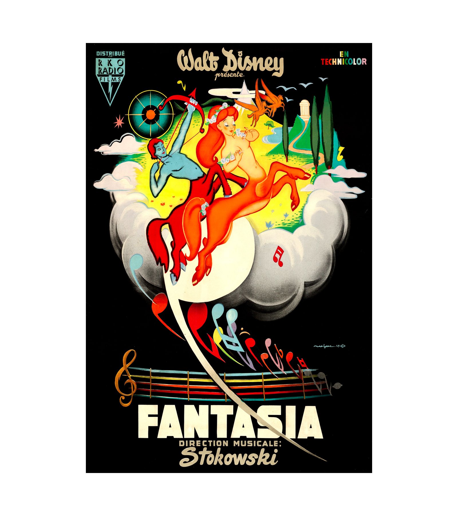 1945 Fantasia (RKO) Post-War Release French 