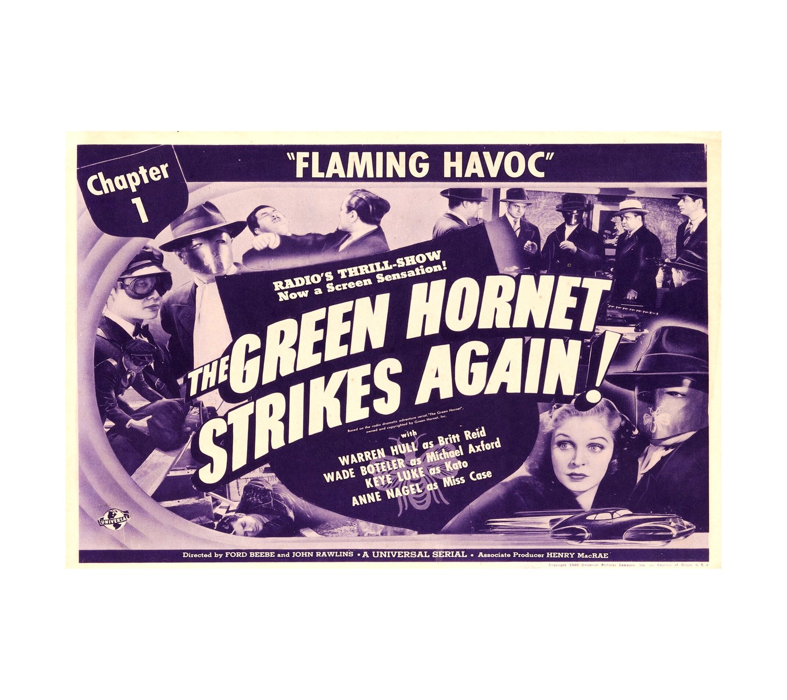 1940 THE GREEN HORNET STRIKES AGAIN - Flaming Havoc CHAPTER 1 