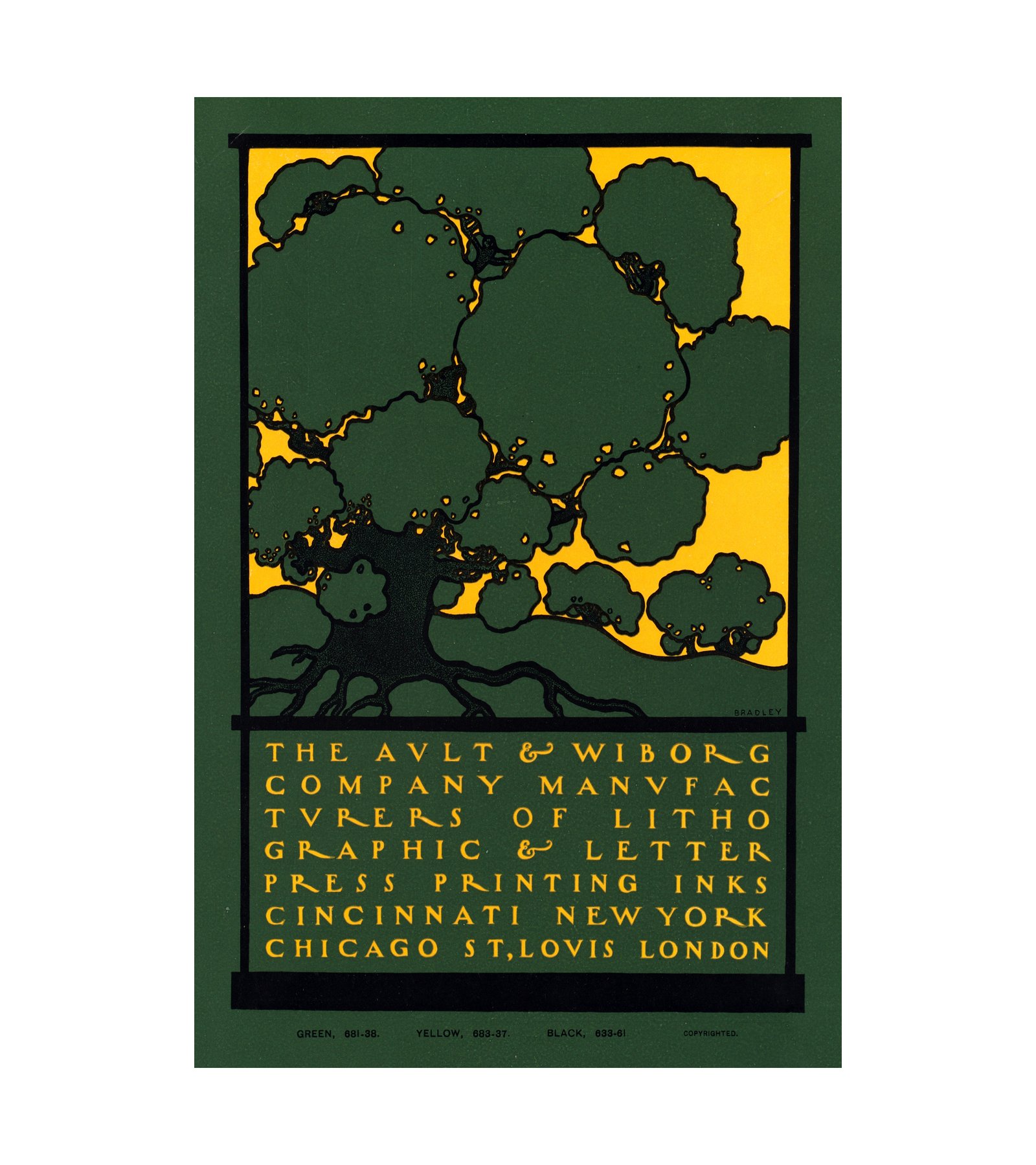 1894 Ault and Wiborg, Ad. 128 Will Bradley (American)