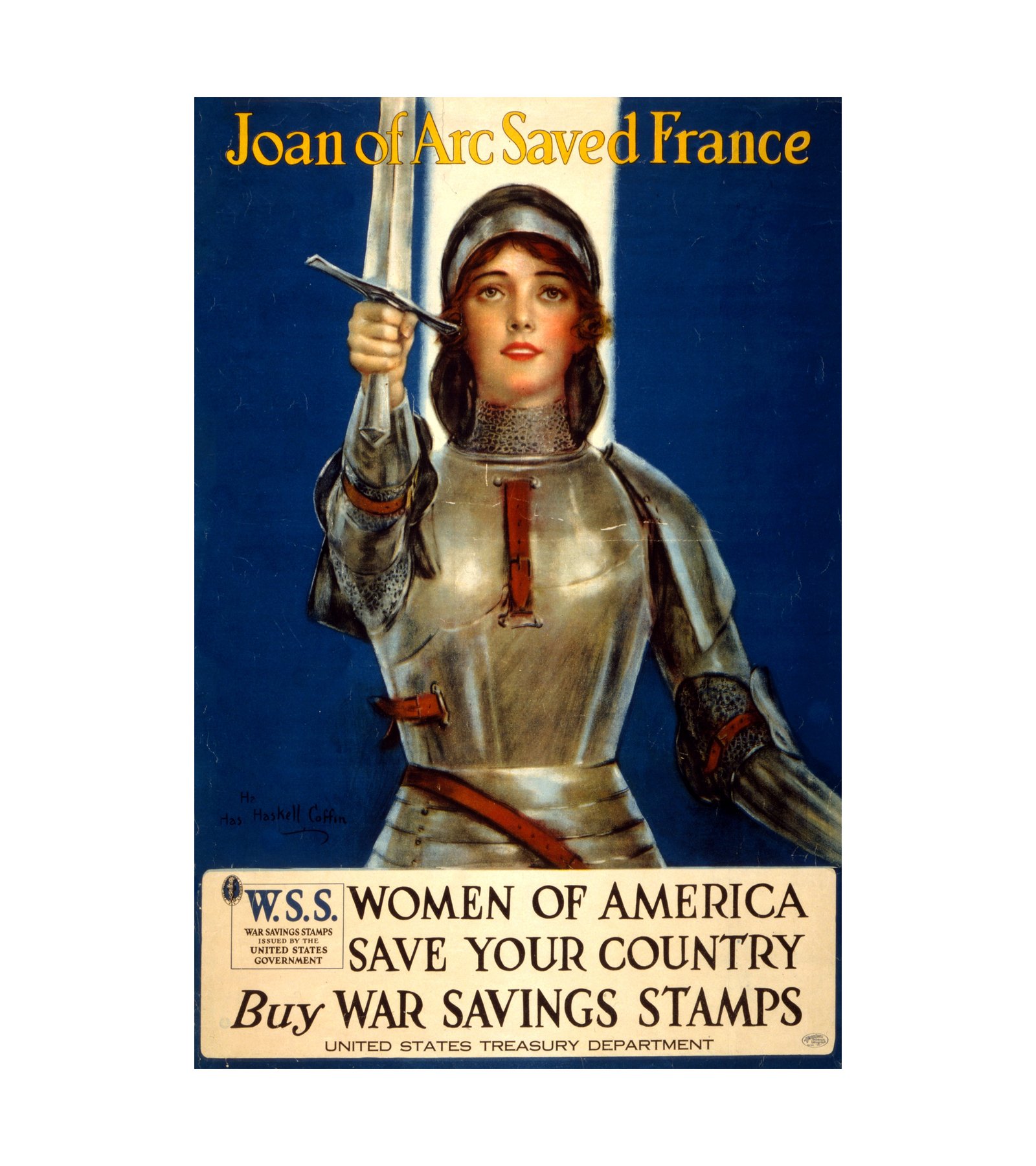  1918 Joan of Arc saved France–Women of America, save your country 