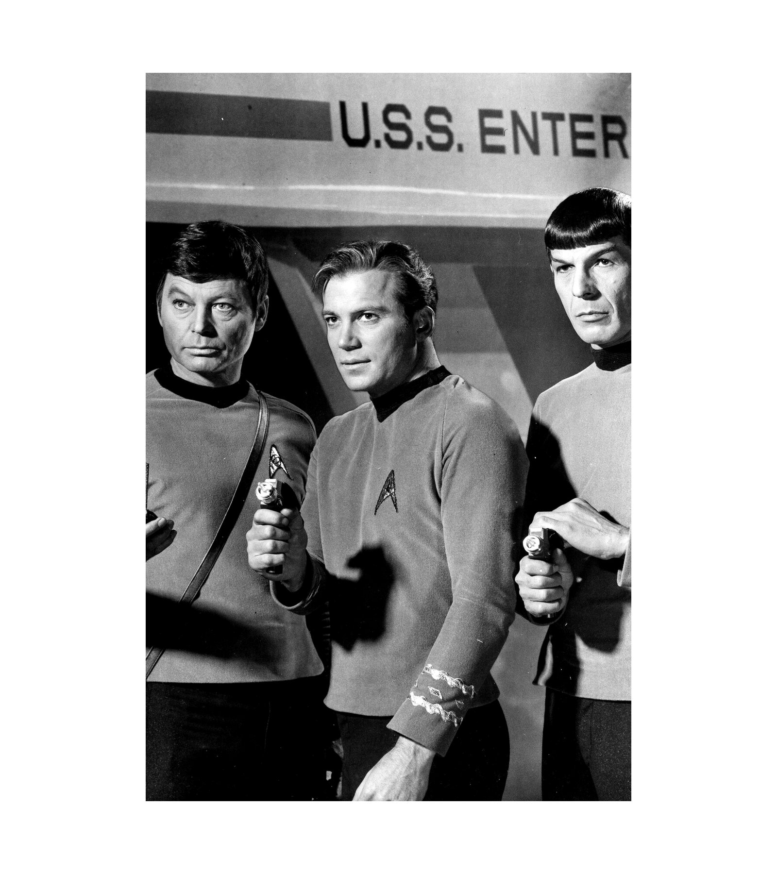 William Shatner, Leonard Nimoy, and DeForest Kelly 