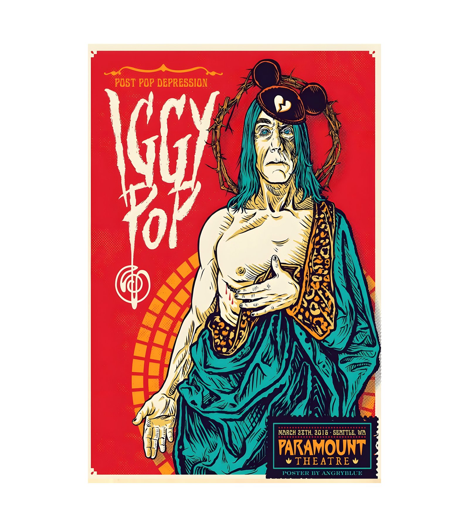 2016 IGGY POP Paramount Theatre Seattle 