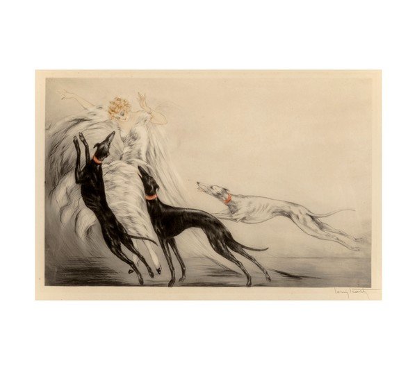 1929 Louis Icart French Coursing II 