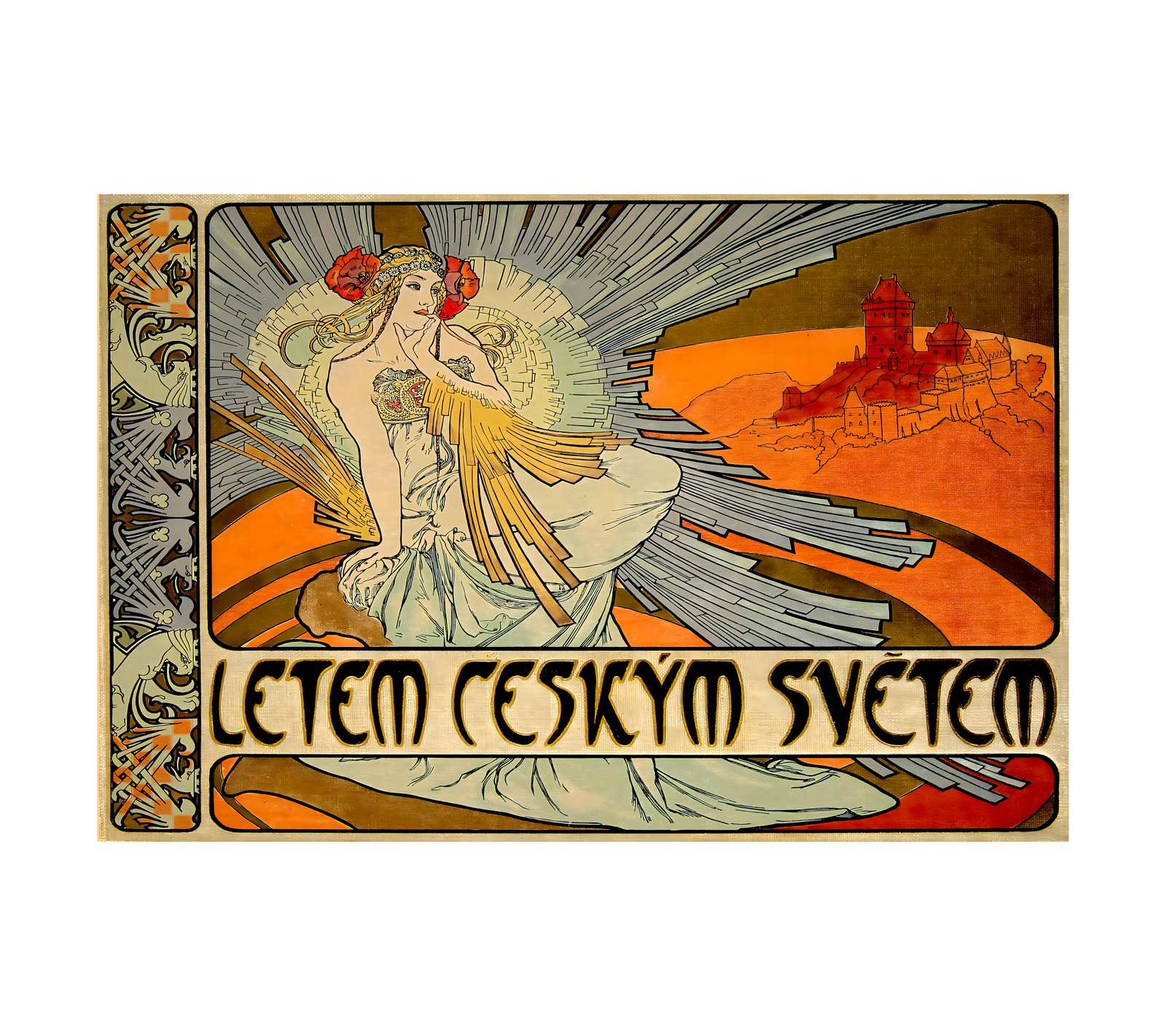 1898 ALPHONSE MUCHA (Art Nouveau) Letem Ceskym Svetem - Imp Jos. R. Vilímek, Praha 