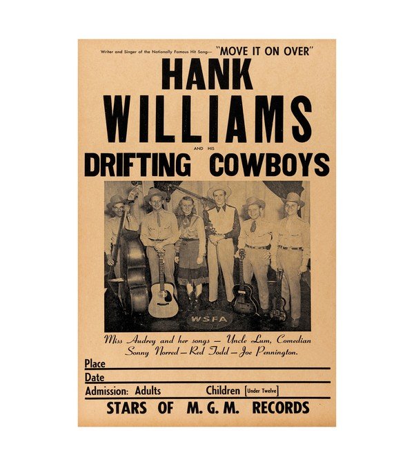 1947 Move It On Over - Hank Williams and his Drifting Cowboys, Country 