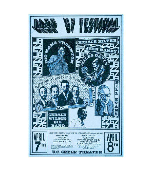 1967 Miles Davis, Big Mama Thornton Berkeley, CA 