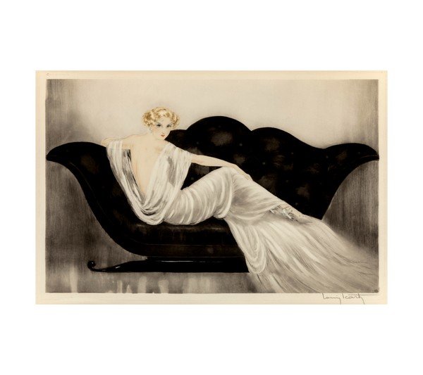 1937 Louis Icart (French, 1888-1950). Sofa 