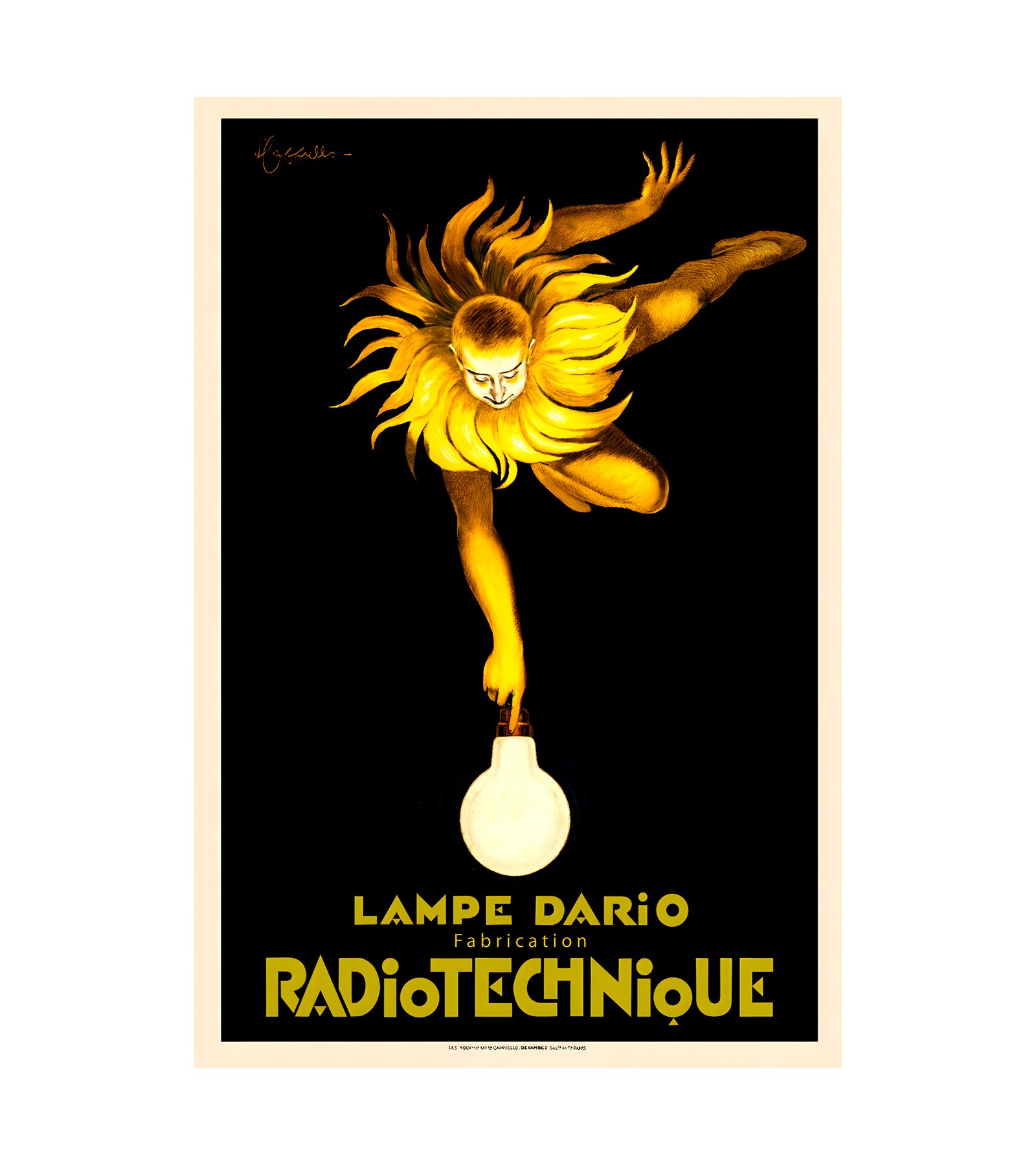 1925 Lampe Radio Radiotechnique by Cappiello 